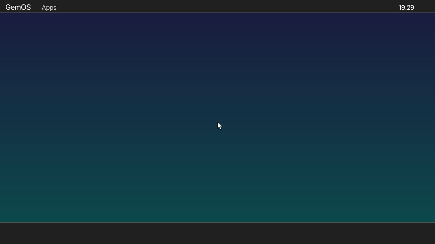 GemOS desktop overview